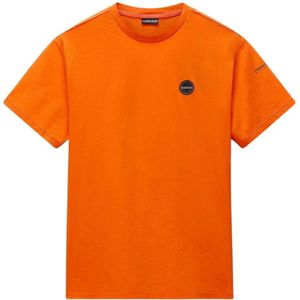 Napapijri - Short Sleeve Crew Neck Tee - Oranje - T-shirt