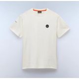 Napapijri - Badge SS - T-Shirt - White Heron - Katoen