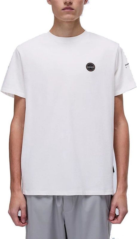 Napapijri - Badge SS - T-Shirt - White Heron - Katoen