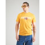 Napapijri - Graphic Tee - T-shirt - Oranje - Regular Fit - Korte Mouwen