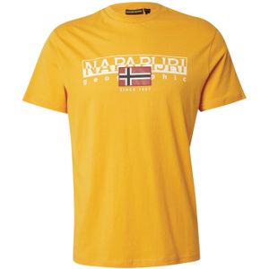 Napapijri - Graphic Tee - T-shirt - Oranje - Regular Fit - Korte Mouwen