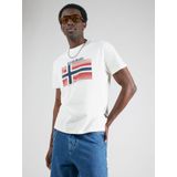Napapijri - Graphic Print - T-shirt - Wit - 100% Katoen