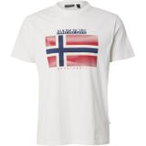 Napapijri - Graphic Print - T-shirt - Wit - 100% Katoen