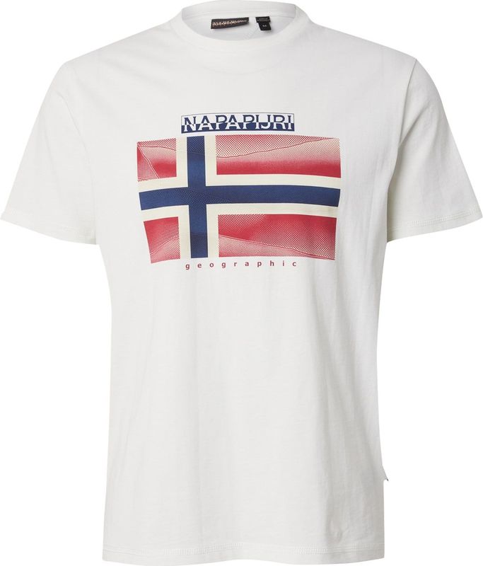 Napapijri - Graphic Print - T-shirt - Wit - 100% Katoen