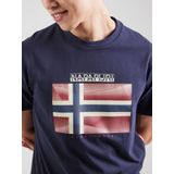 Napapijri - Cotton Crew Neck - T-Shirt - Blauw - Katoen