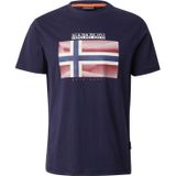 Napapijri - Cotton Crew Neck - T-Shirt - Blauw - Katoen