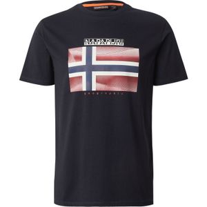 Napapijri - Cotton Crew Neck - T-shirt - Zwart - Katoen