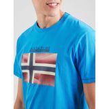 S-Lari T-shirt - Kwartmouw - Ronde Hals - Logoprint - Zacht Jersey