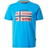 S-Lari T-shirt - Kwartmouw - Ronde Hals - Logoprint - Zacht Jersey