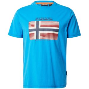 S-Lari T-shirt - Kwartmouw - Ronde Hals - Logoprint - Zacht Jersey