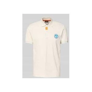Regular Fit Poloshirt mit Label-Stitching Modell 'CLANIS'