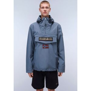 Napapijri - Rainforest Sum 3 - Regenjas - Blauw - 100% Polyamide - Capuchon, Waterdicht, Winddicht