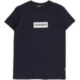 Napapijri - T-shirt - Donkerblauw - Katoen