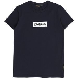Napapijri - T-shirt - Donkerblauw - Katoen