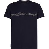 Icebreaker - Merino 150 Tech Lite SS Tee Mountain Pulse - T-shirt - Marine blauw