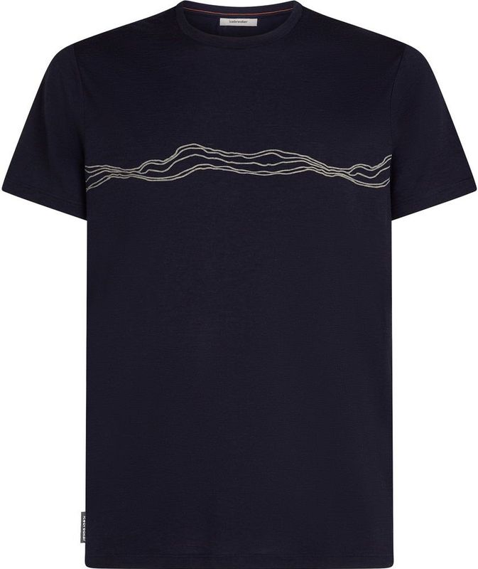Icebreaker - Merino 150 Tech Lite SS Tee Mountain Pulse - T-shirt - Marine blauw