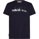 Icebreaker - Merino 150 Tech Lite SS Tee The Peaks - T-shirt - Marine blauw