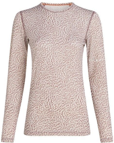 Icebreaker - W Merino 200 Oasis LS Crewe Flock Forms AOP - Thermokleding - Beige