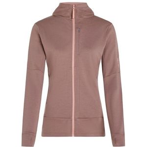 Icebreaker - W Merino 260 Quantum LS Zip Hoodie - Dames Fleece - Bruin