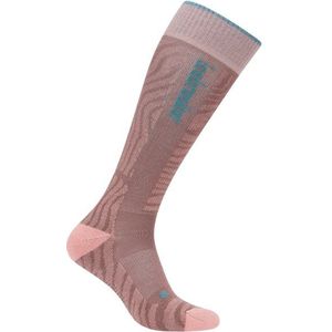 Icebreaker - Merino Blend Ski+ Light OTC Mountain Contour Summit/Blush/Hydro - Skisokken - Bruin