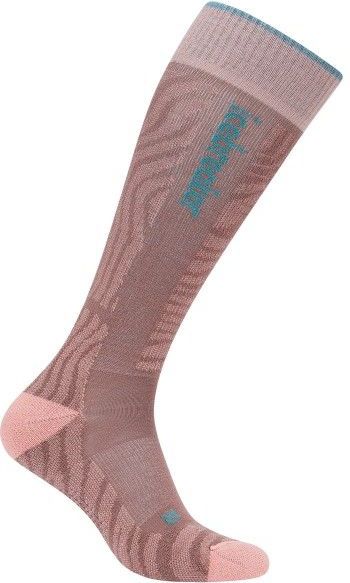 Icebreaker - Merino Blend Ski+ Light OTC Mountain Contour Summit/Blush/Hydro - Skisokken - Bruin
