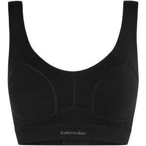 Icebreaker - W Merino Queens Clasp Bra - Zwart - Beha van Wol