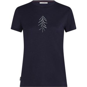 dames icebreaker merino 150 tech lite lancewood blauw technisch t shirt