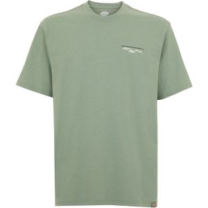 DICKIES - Laryville - Shirt - Lichtgroen - Motiefprint - Kwartmouw