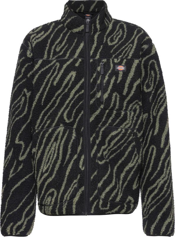 DICKIES Fleece jas 'Mount Hope'  groen / zwart