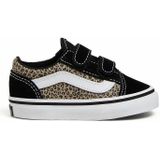 Vans - Old Skool V LEOPARD - Lage Sneakers - Zwart