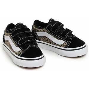 Vans - Old Skool V LEOPARD - Lage Sneakers - Zwart