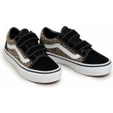 Vans - Old Skool V LEOPARD - Lage Sneakers - Zwart