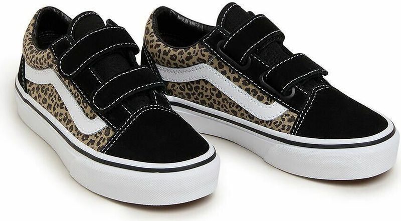Vans - Old Skool V LEOPARD - Lage Sneakers - Zwart