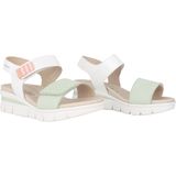 Mephisto - Rosane - Sandaal - Oranje - Nubuckleer/Wit Leer - Verstelbare Klittenbandsluitingen