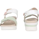 Mephisto - Rosane - Sandaal - Oranje - Nubuckleer/Wit Leer - Verstelbare Klittenbandsluitingen