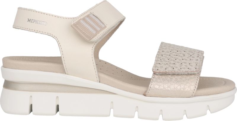 Mephisto - Rosane - Sandaal - Oranje - Nubuckleer/Wit Leer - Verstelbare Klittenbandsluitingen