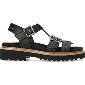 Mephisto, Schoenen, Dames, Zwart, 36 EU, Leer, Zwarte Dames Sandaal - Valny Model
