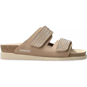 Mephisto - Halma Spark - Dames Sandaal - Taupe - Verstelbare Klittenbandsluiting