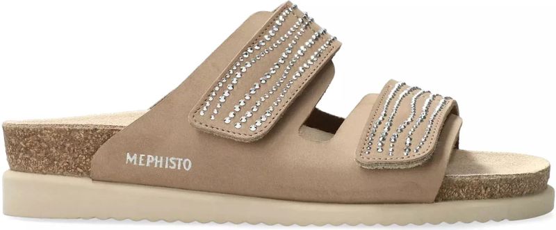 Mephisto - Halma Spark - Dames Sandaal - Taupe - Verstelbare Klittenbandsluiting
