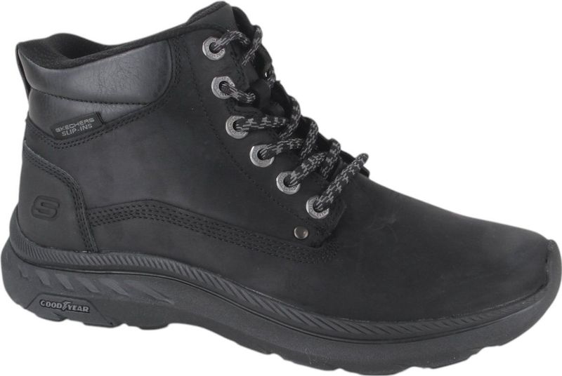 Skechers 205333 BBK heren veterboots sportief zwart