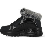 Skechers - Uno Rugged - Veterboots - Zwart - Dames - Leer