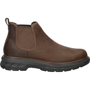Skechers - Lockett Heath - Chelsea Boots - Bruin - Gevoerd Leer - Air-Cooled Memoryfoam