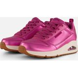 Gevoerd - Sneakers - Effen - Glad Leer - Middelhoge Hak