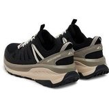 Vrijetijdsschoen - Zwart/taupe - Textiel - Vetersluiting - Laag