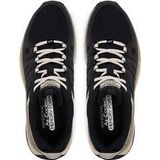 Vrijetijdsschoen - Zwart/taupe - Textiel - Vetersluiting - Laag