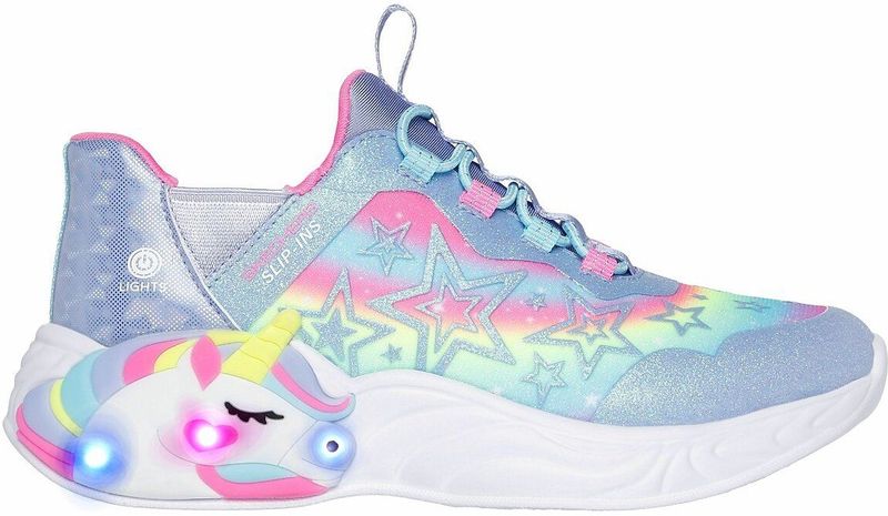 Skechers - UNICORN DREAMS LIGHTS - Slip-on Sneakers - Lavendel/Multicolour - Glitter-Blink