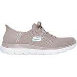 Skechers - SLIP-INS - SUMMITS NEW DAILY - Sneakers - Bruin - Textiel