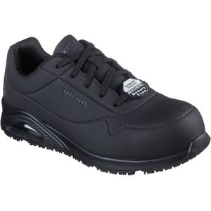 AUXDIQ Veiligheidsschoenen Heren Dames Lichtgewicht Werkschoenen Stalen Neus Beschermende Schoenen, Zwart, 34 EU