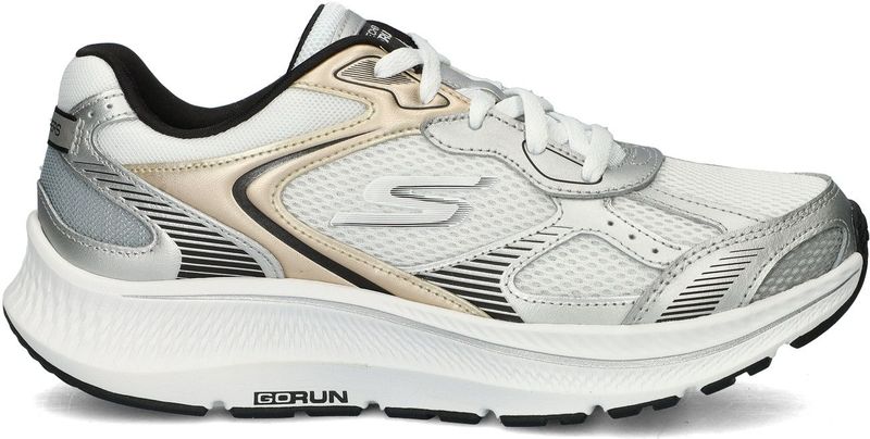 SKECHERS - GO RUN CONSISTENT 2.0 - Loopschoen - Goud/Zwart/Zilver/Wit - Materiaalmix, Flexibele Zool