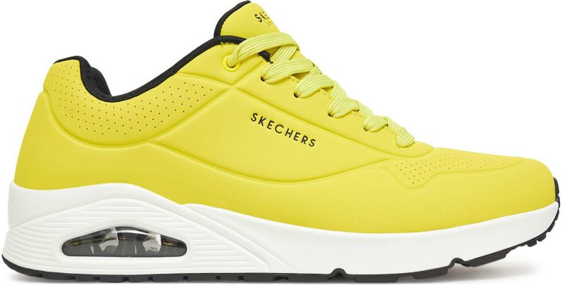 Skechers - Uno - Sneakers - Geel - Air-Cooled Memory Foam, Dempende Tussenzool